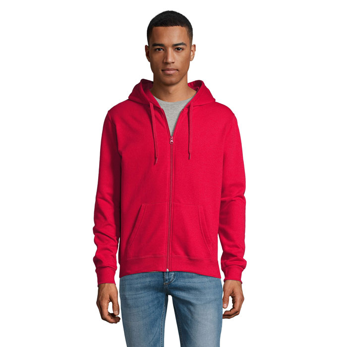 Hoodie publicitaire homme molletonné 260g - STONE Rouge 1